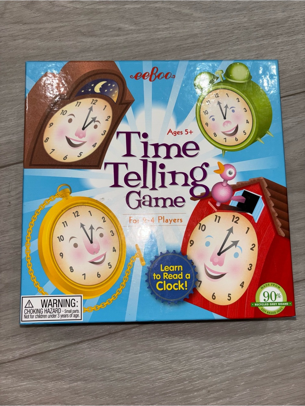 eeBoo Time Telling Game – Ages 5+ – Learn to Read a Clock